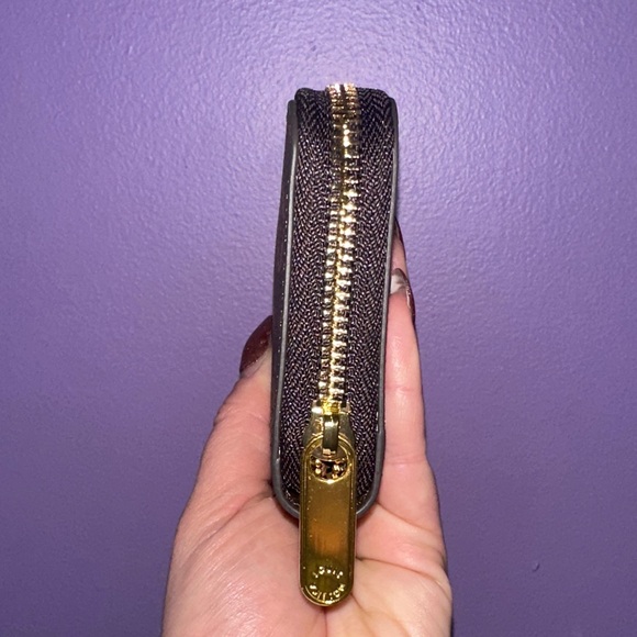 Louis Vuitton Dark Brown Monogram Wallet with Gold Zipper - Picture 4 of 5